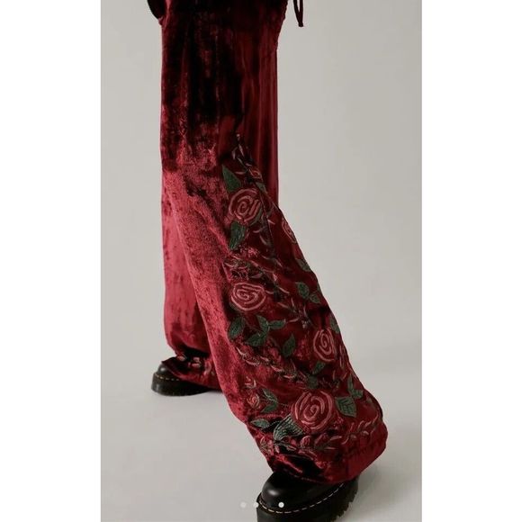 Free People x Anna Sui Rose Garden Pants $300 - Picture 3 of 7
